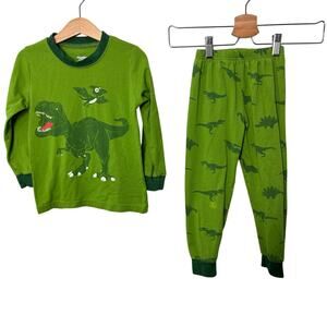 Green Dino Pajamas Size 4